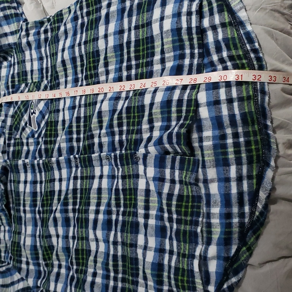 NFL SEATTLE SEAHAWKS Flannel Sleepshirt Sz 3X - Picture 7 of 8